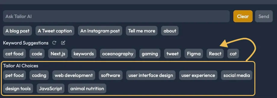 Tailor AI Keyword Management